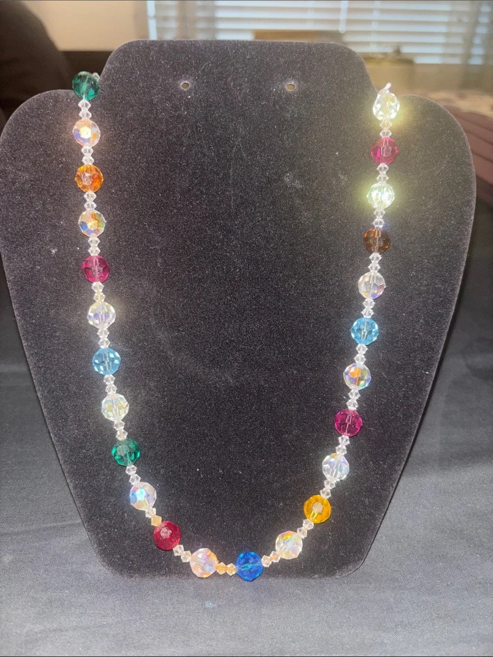 Multicolor Crystal Beaded Necklace -